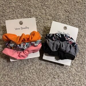Vera Bradley Scrunchie Hair Ties Orange, Pink, Black, Gray, Floral & Flower
